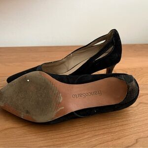 Two pairs of Franco Sarto Black Kitten Heel Pumps